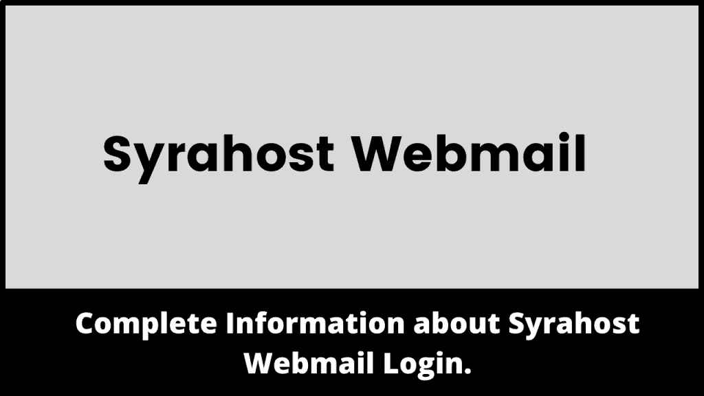 Syrahost Webmail