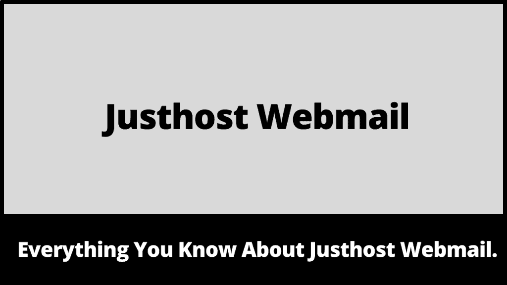 Justhost Webmail